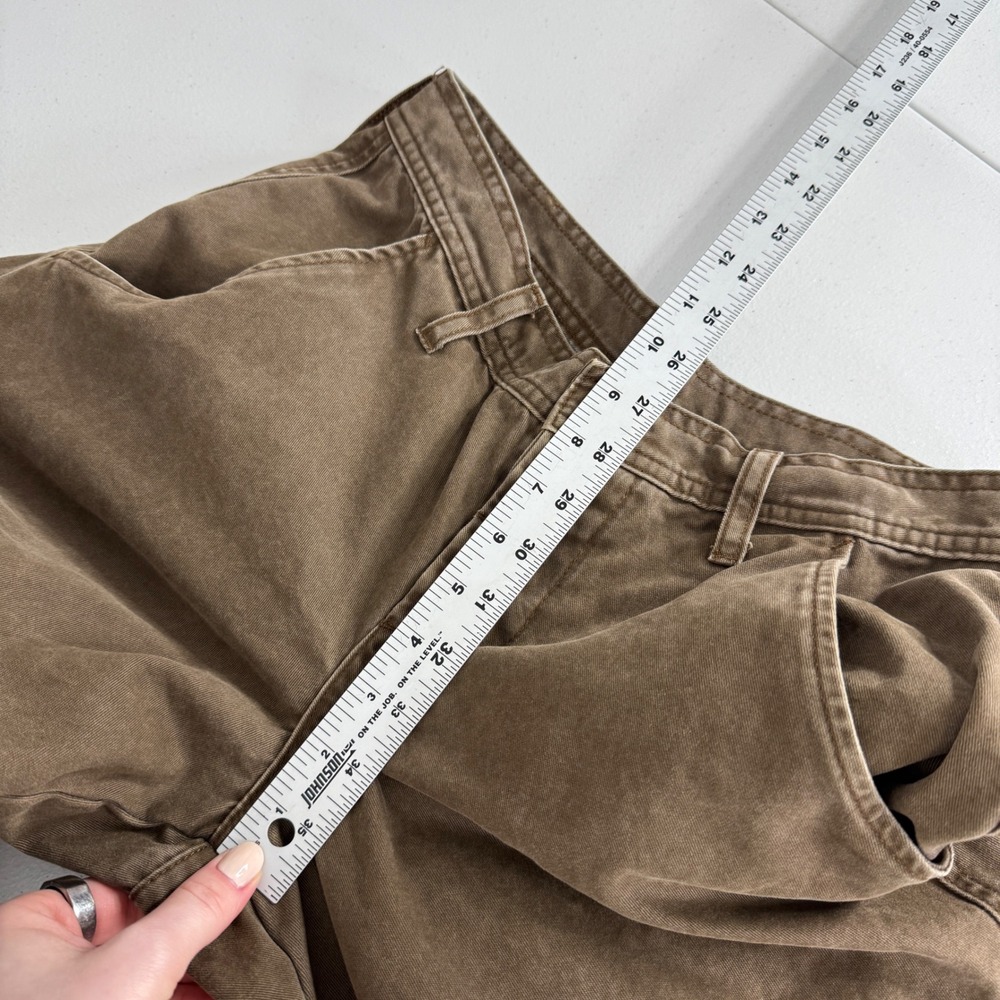 Sundance Cargo Pants Womens 6 Brown Cotton Utility Straight Leg Baggy Gorpcore - Picture 11 of 13